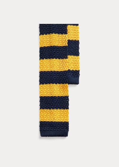 Men's Polo Ralph Lauren Striped Knit Silk Ties | 514780CGB